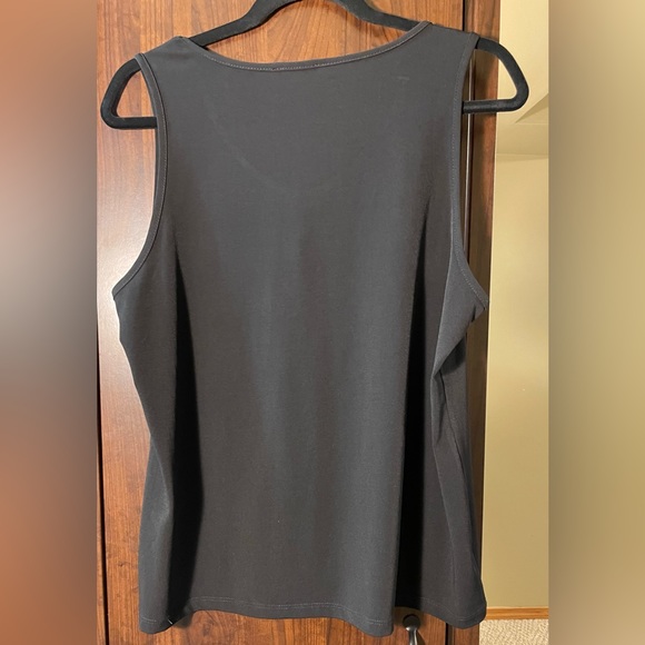 Black silky feel tank top for under blazers XL Petite - Picture 4 of 4